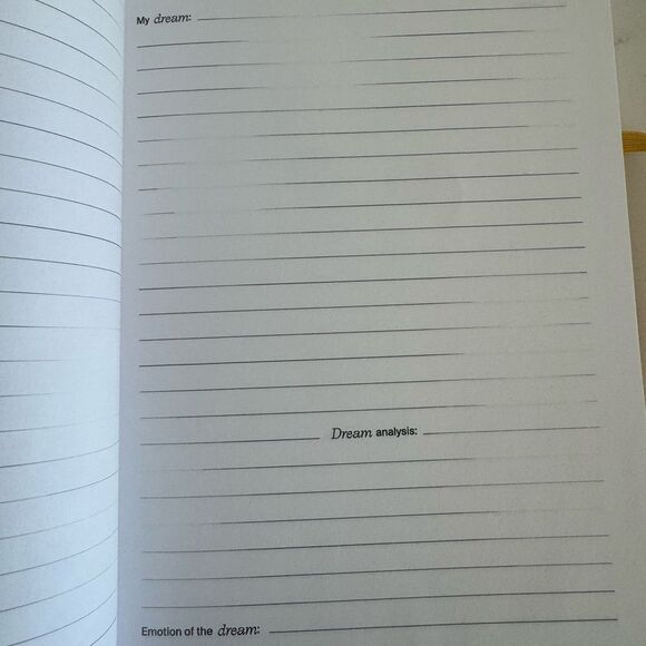 White Dream Journal with Yellow Elastic Band - Picture 3 of 4
